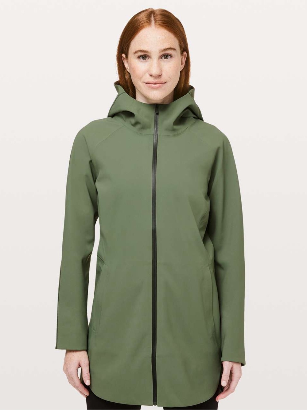 Lululemon Glyde Along Softshell
Green Twill Jacket Coat Rain Fall Size 6